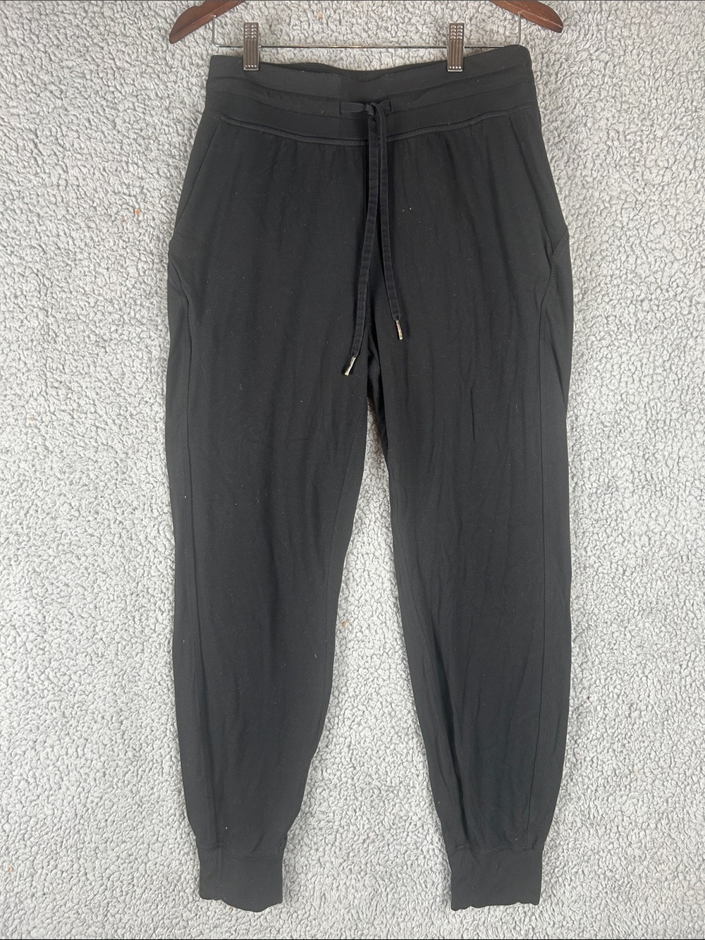 Lululemon Align High Rise Joggers Side Pockets Black Size 8